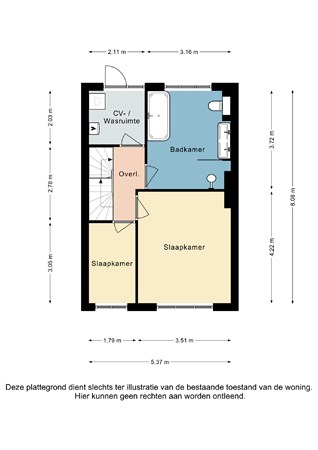 Plattegrond - Norbertijnenstraat 98, 6166 AL Geleen - Norbertijnenstraat 98 Geleen - Verdieping 2D.jpg